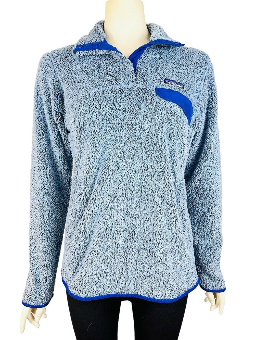 Patagonia Re-Tool Snap T Pullover Women's Medium Blue Fleece Polartec Jacket